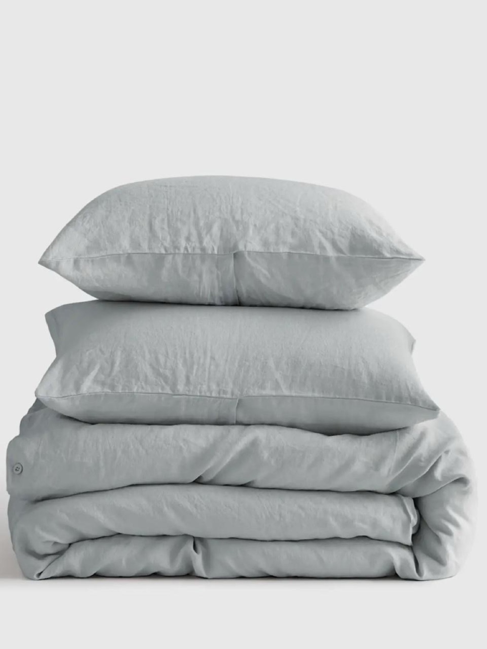 NWOT Quince European Linen Duvet Cover Set in Mist King/Cal King